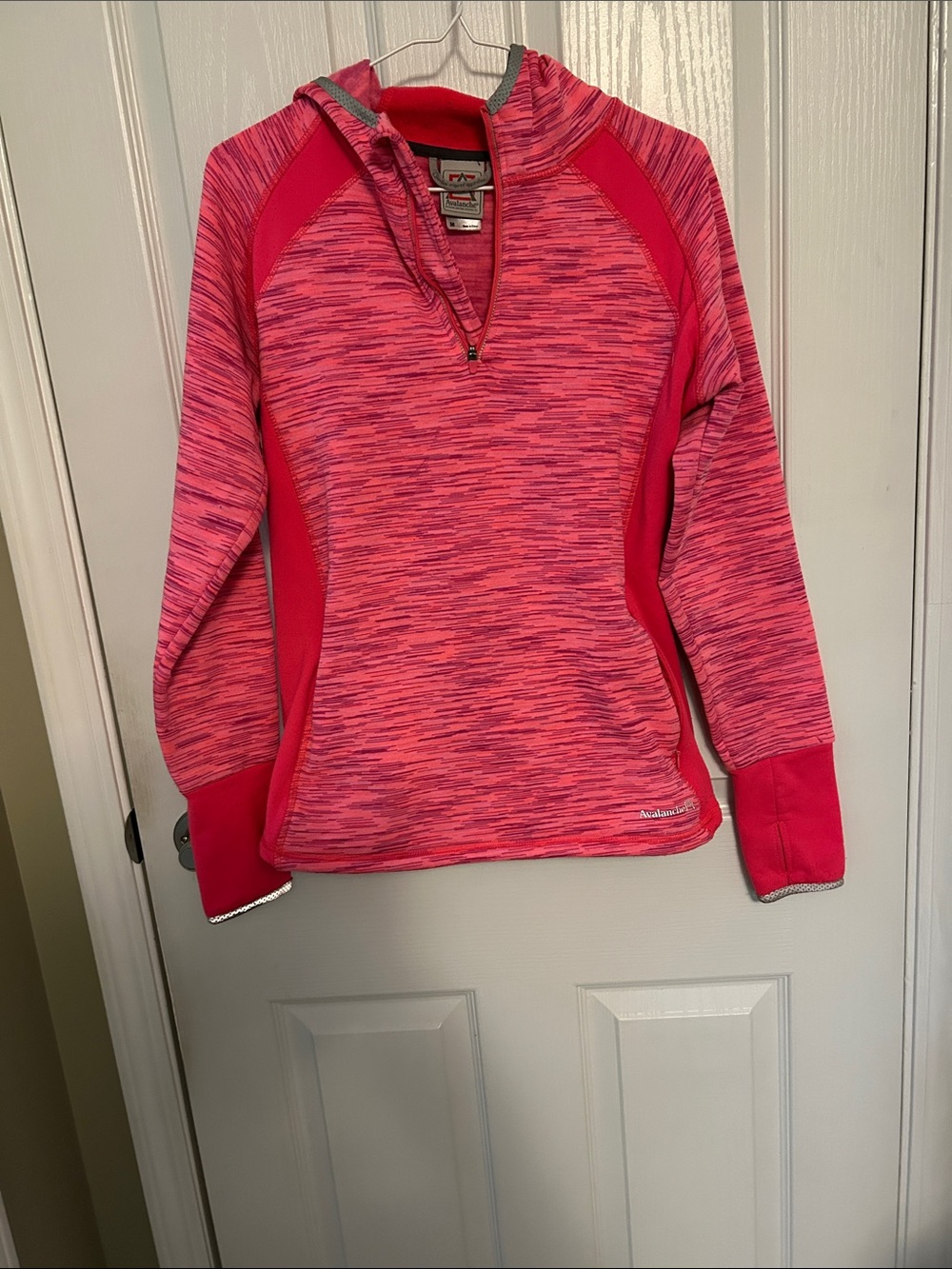 Heathered Pink Quarter-Zip Pullover Hoodie
